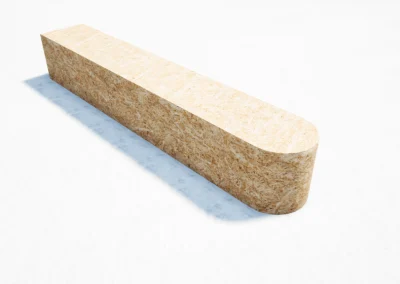 Block with one half-round end