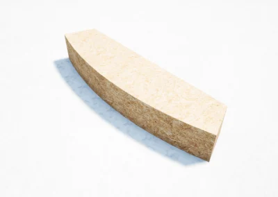 Flat rounded block